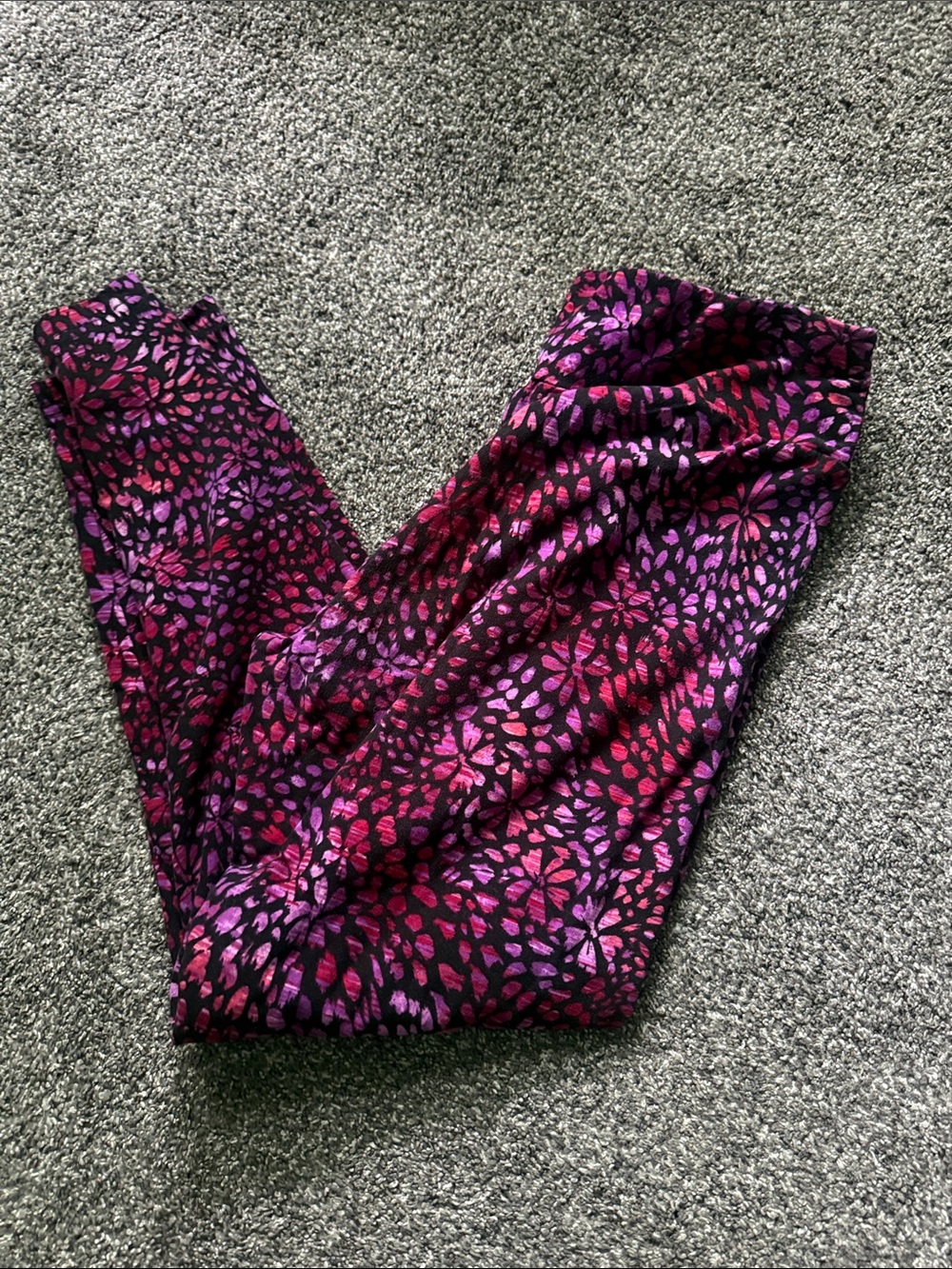 Purple & Pink Patterned Leggings